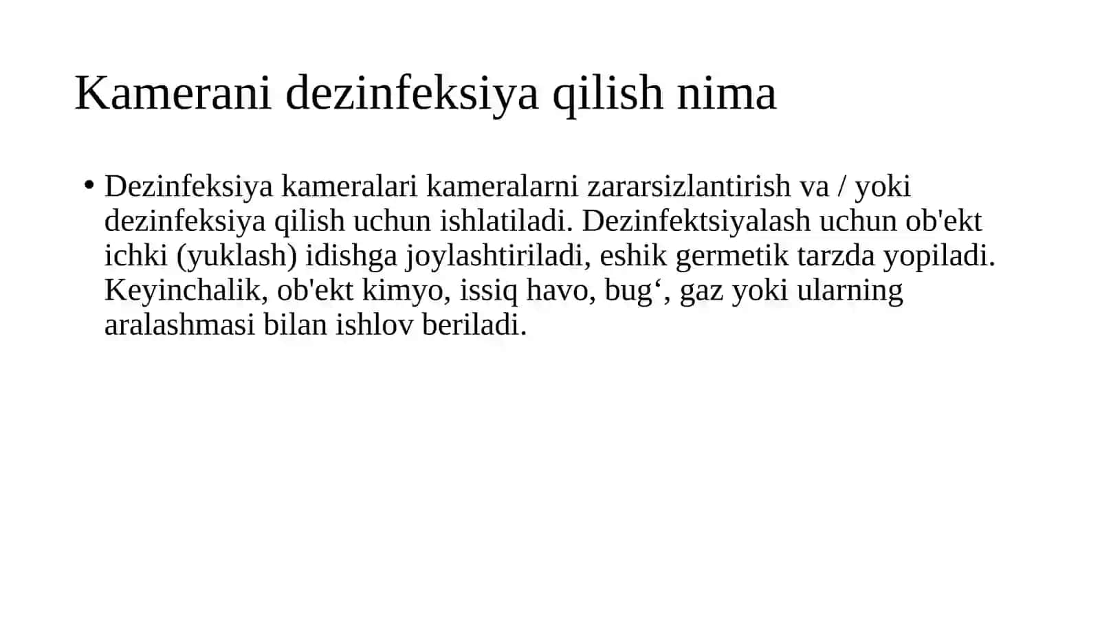 Dezinfektsiya kameralari, turlari va ishlash tartiblari 3