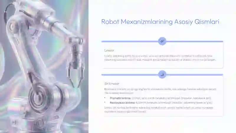 Robotlarni Mexanizmlari: Asosiy Qismlar va Harakat Tizimlari 3
