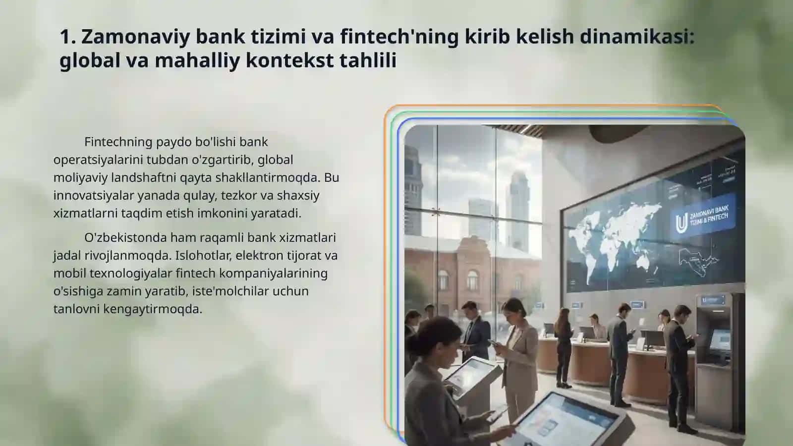13. Bank tizimi va onlayn to‘lovlar rivoji (fintech tendensiyalari) 3