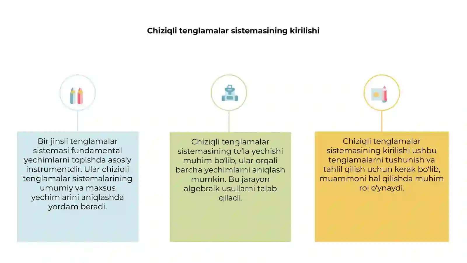 Chiziqli Tenglamalar Sistemasi 3