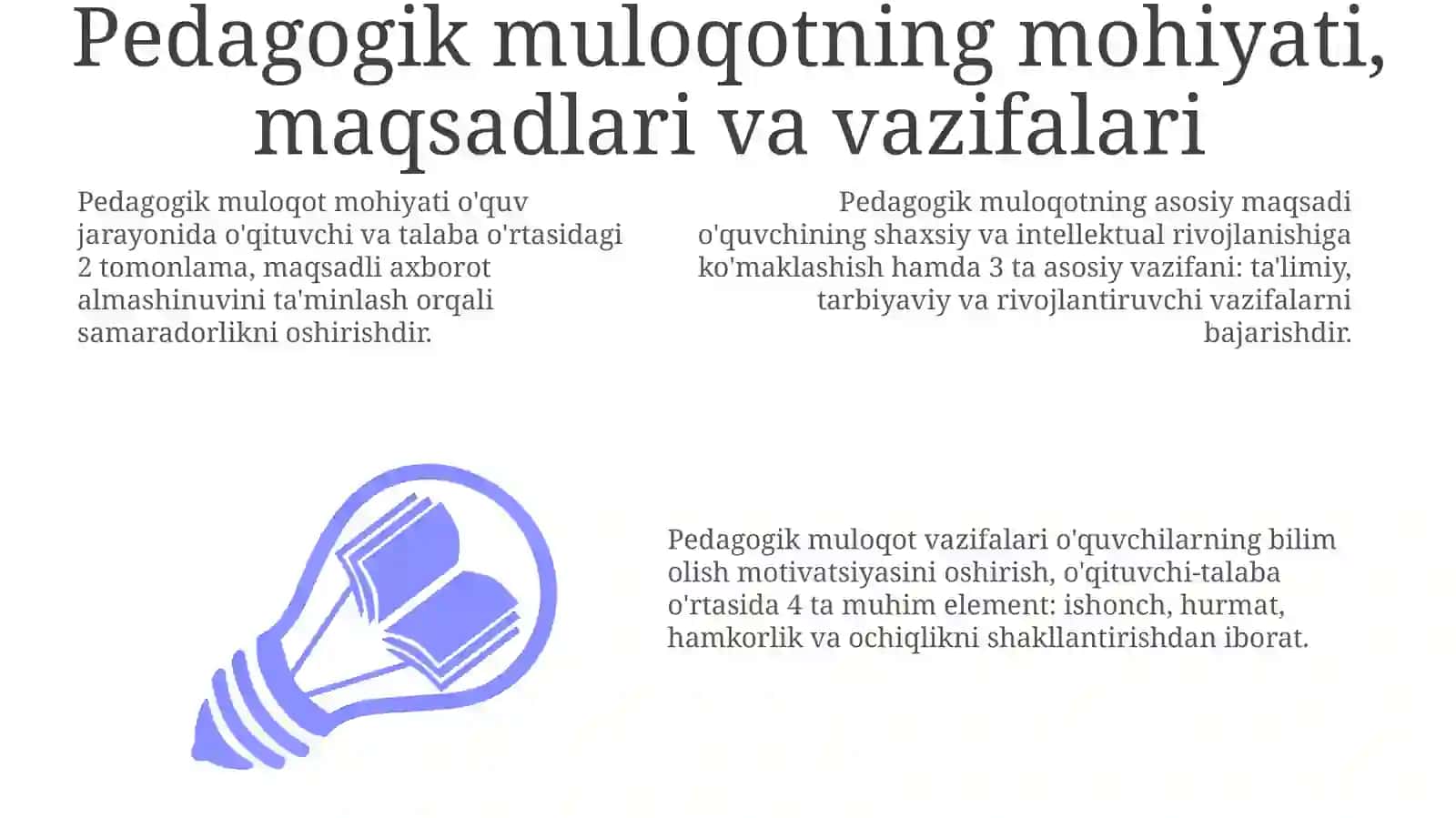 Pedagogik muloqotuningo'zigahosxususiyatlari 3