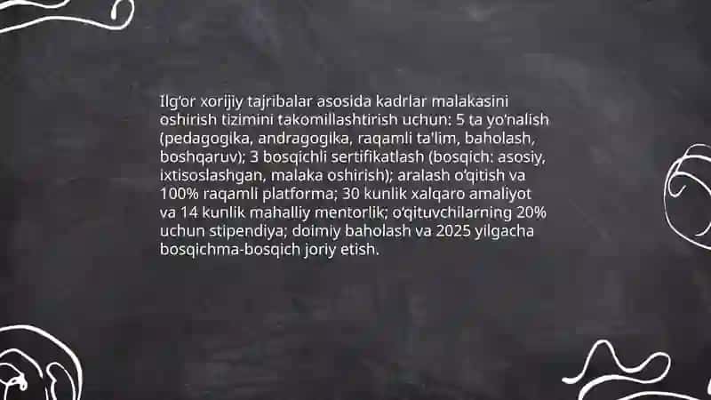 Talim tizimini ilģor xorijiy tajtibalar asosida takomillashtirish 3