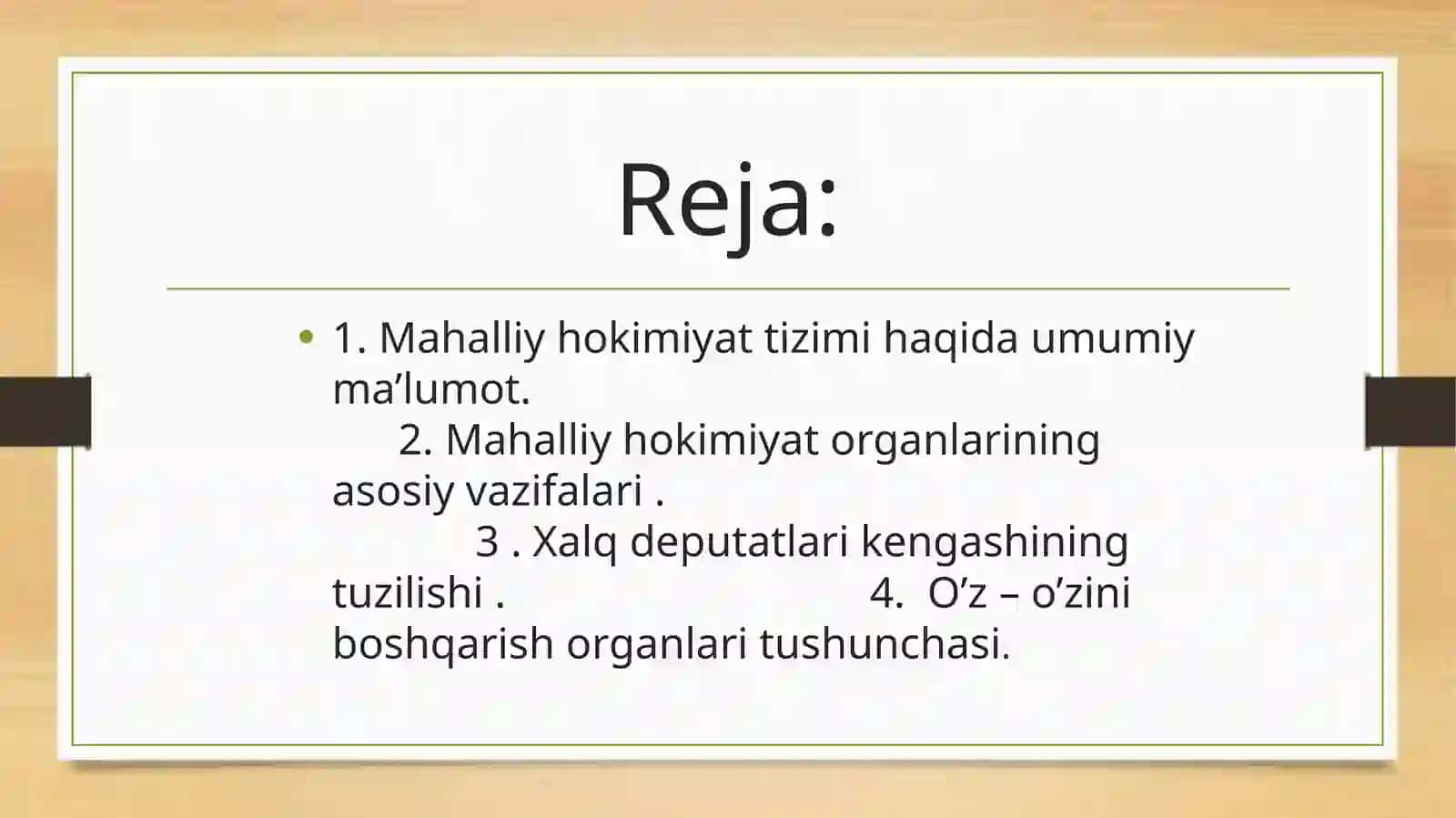 Vazirlar mahkamasi, mahalliy hokimiyat organlari , xalq deputatlar kengashi va o’z – o’zini boshqaruvchi organlari 3