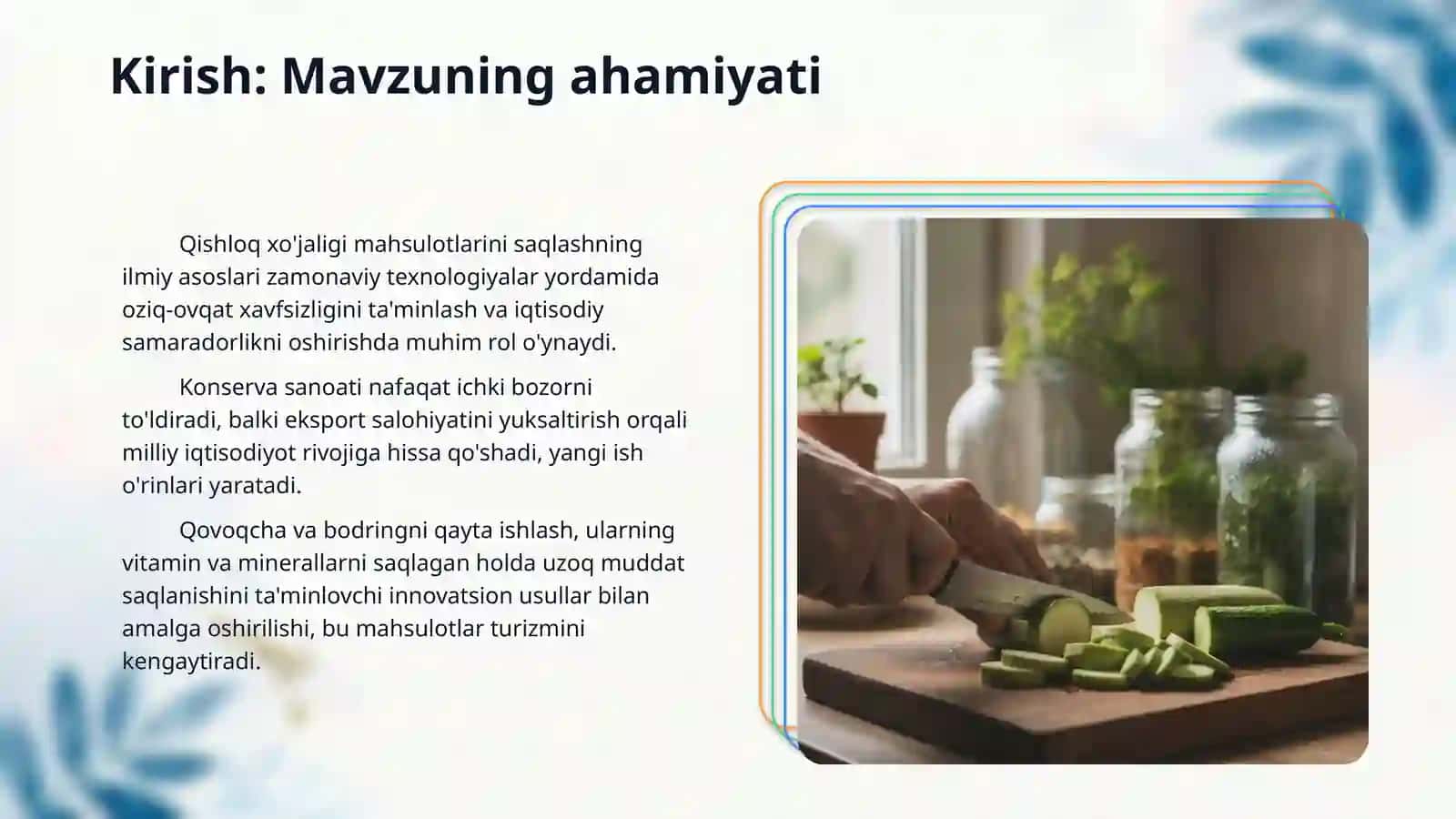 Sabzavot qovoqchasi va bodringdan turli xil usulda konserva tayyorlash texnalogiyasi 3