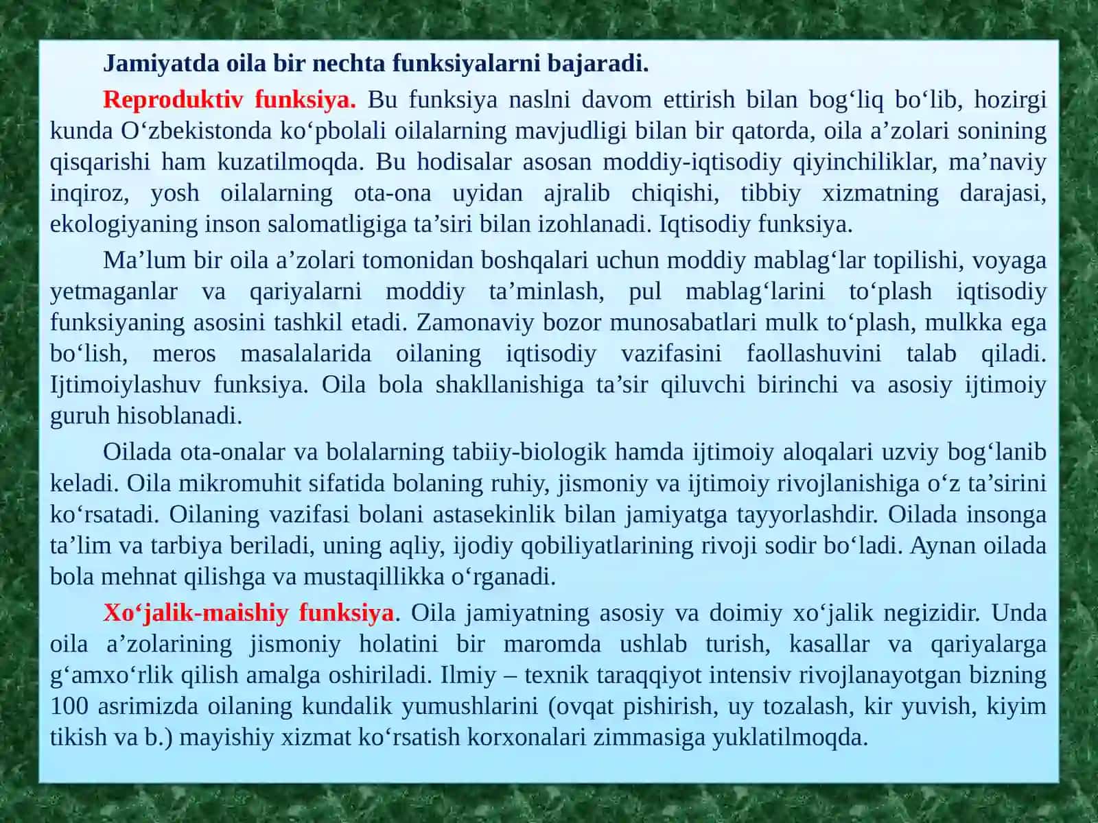 3-mavzu:Pedagogningoilabilanolibboradiganijtimoiyfaoliyati.Pedagogningbolalarningijtimoiylashuvidagiroli 3