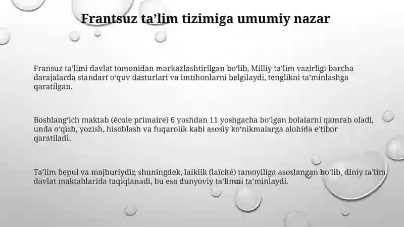 Fransiya ta'lim tizimi 3