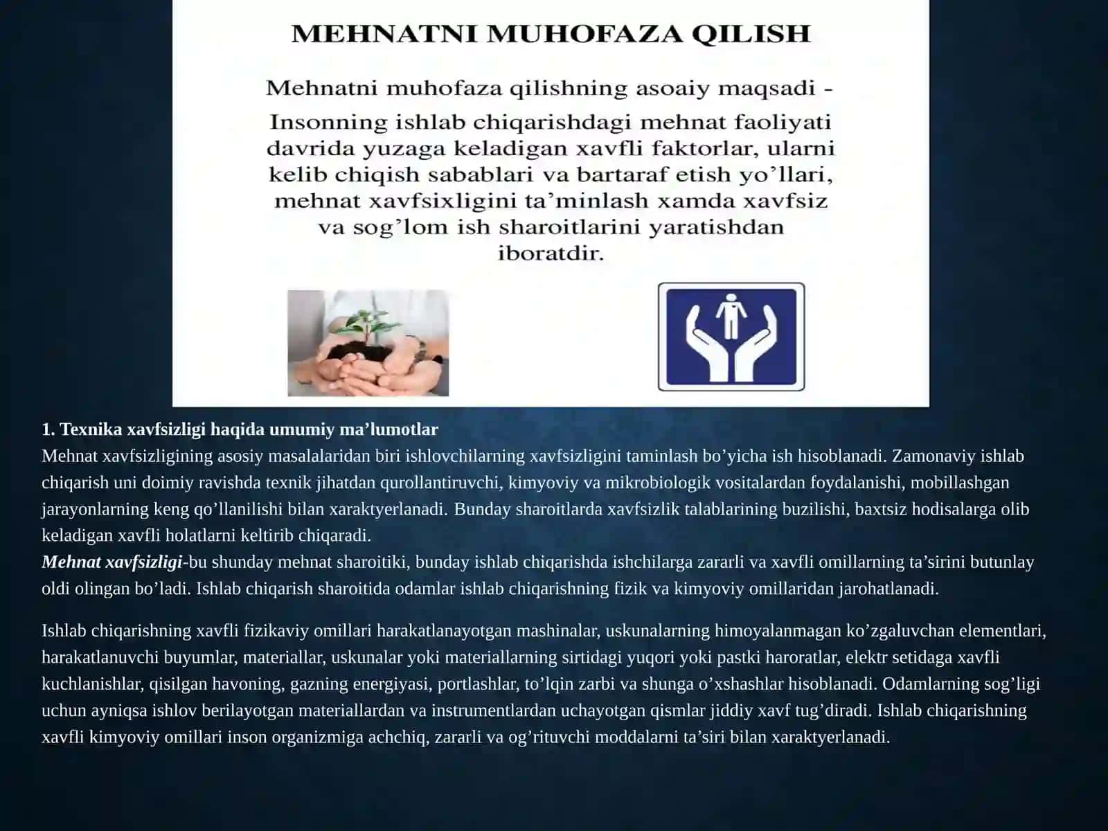 mashina va mexanizimlar uchun texnika xafsizlik qoidalari 3