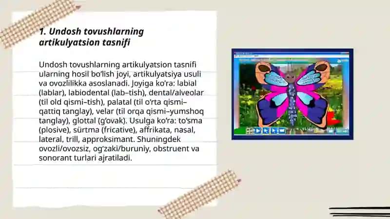 Undosh tovushlar tasnifi tahlili va talaffuzi 3