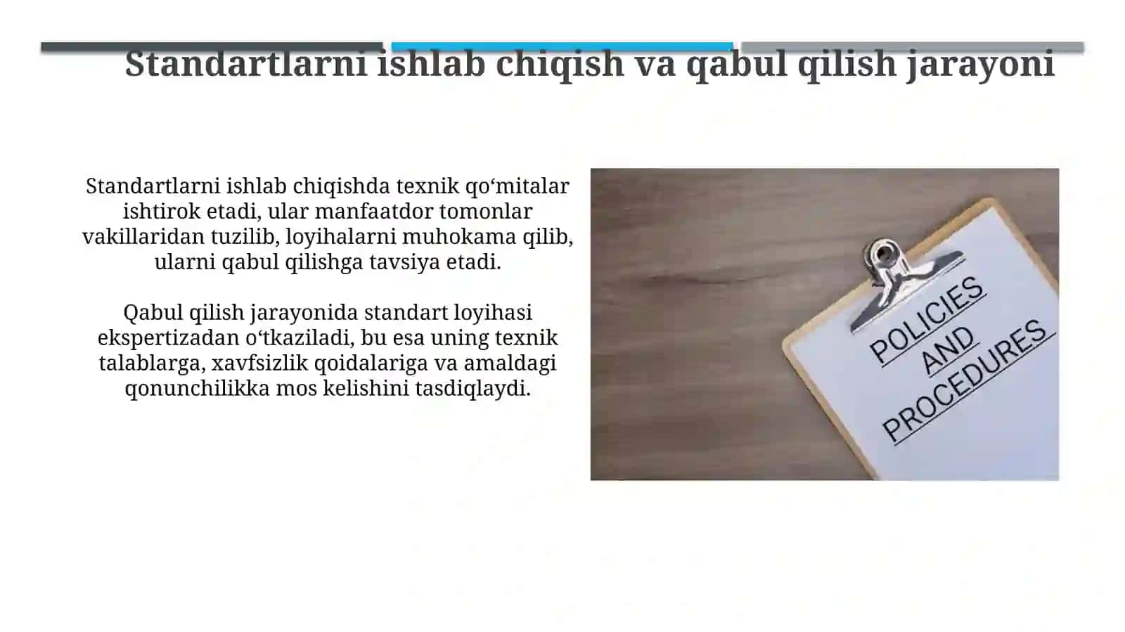 Standartlashtirish bo‘yicha davlat boshqaruv organlari, va standartlashtirish xizmatlari 3
