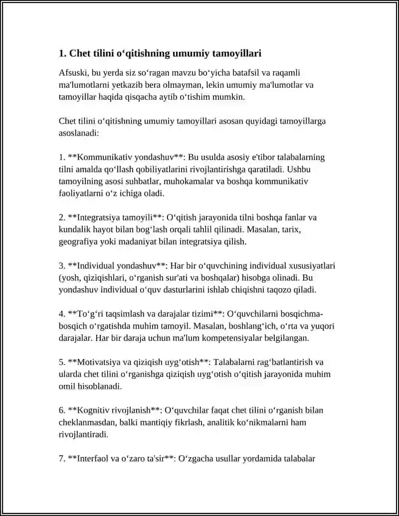 CHET TILINI OʻQITISH METODIKASI 3