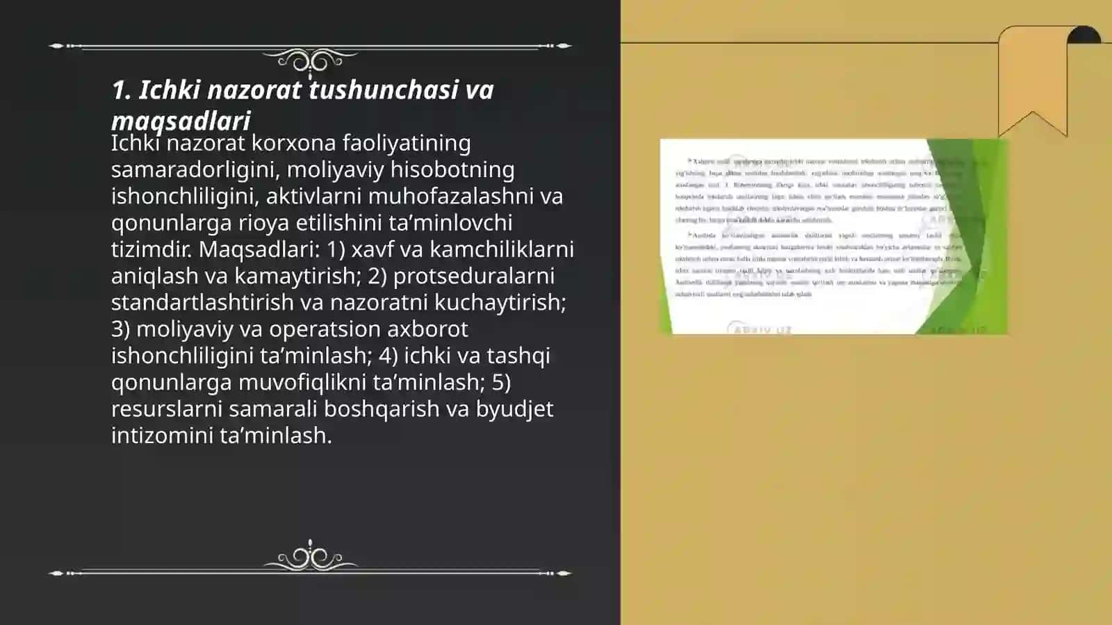 Ichki nazorat tizimi 3