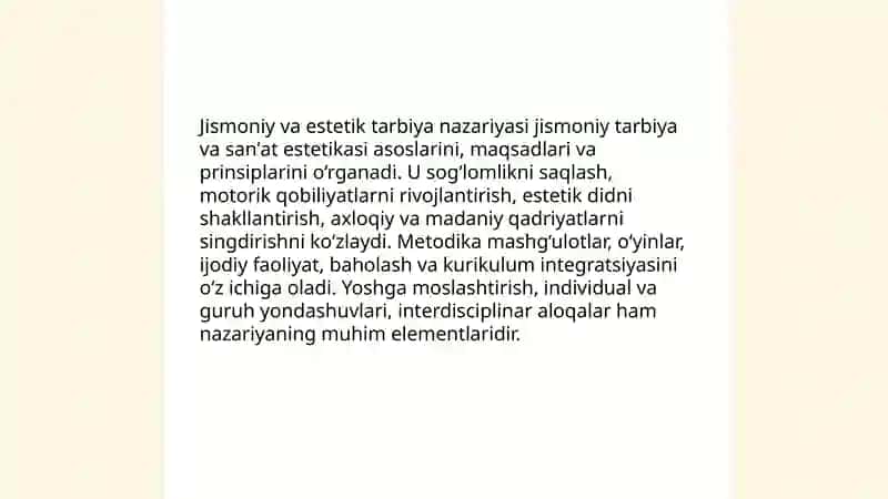 Jismoniy va estetik tarbiya 3