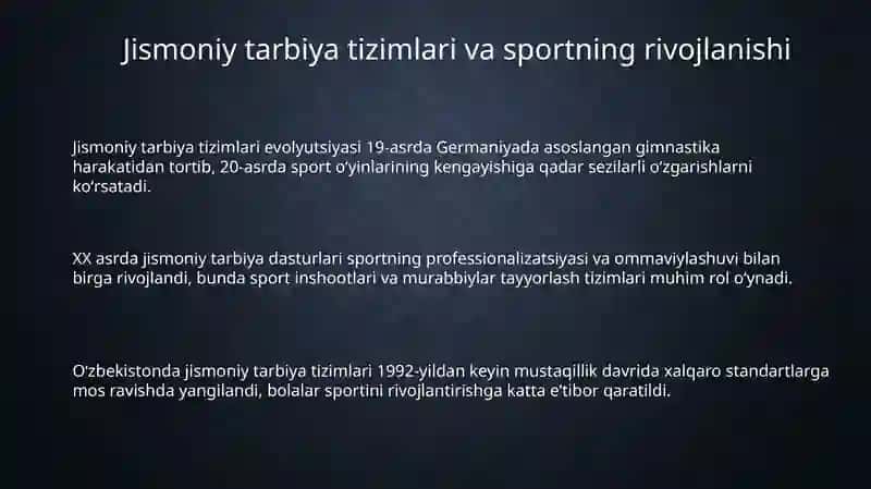 Jismoniy tarbiya va sport tizimlari 3