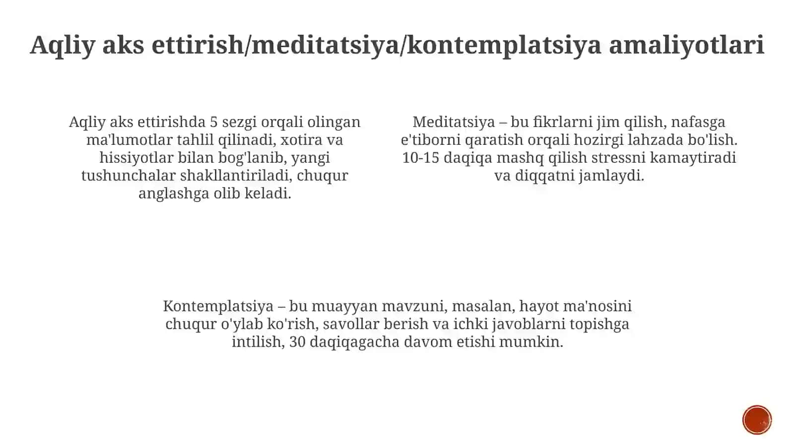 Tafakkuroperatsiyalari 3