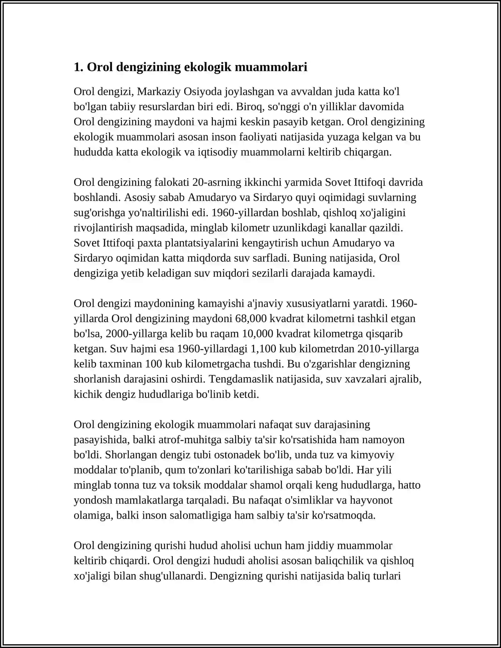 OROL FOJIAYSI VA UNING GLOBALLASHUVI 3