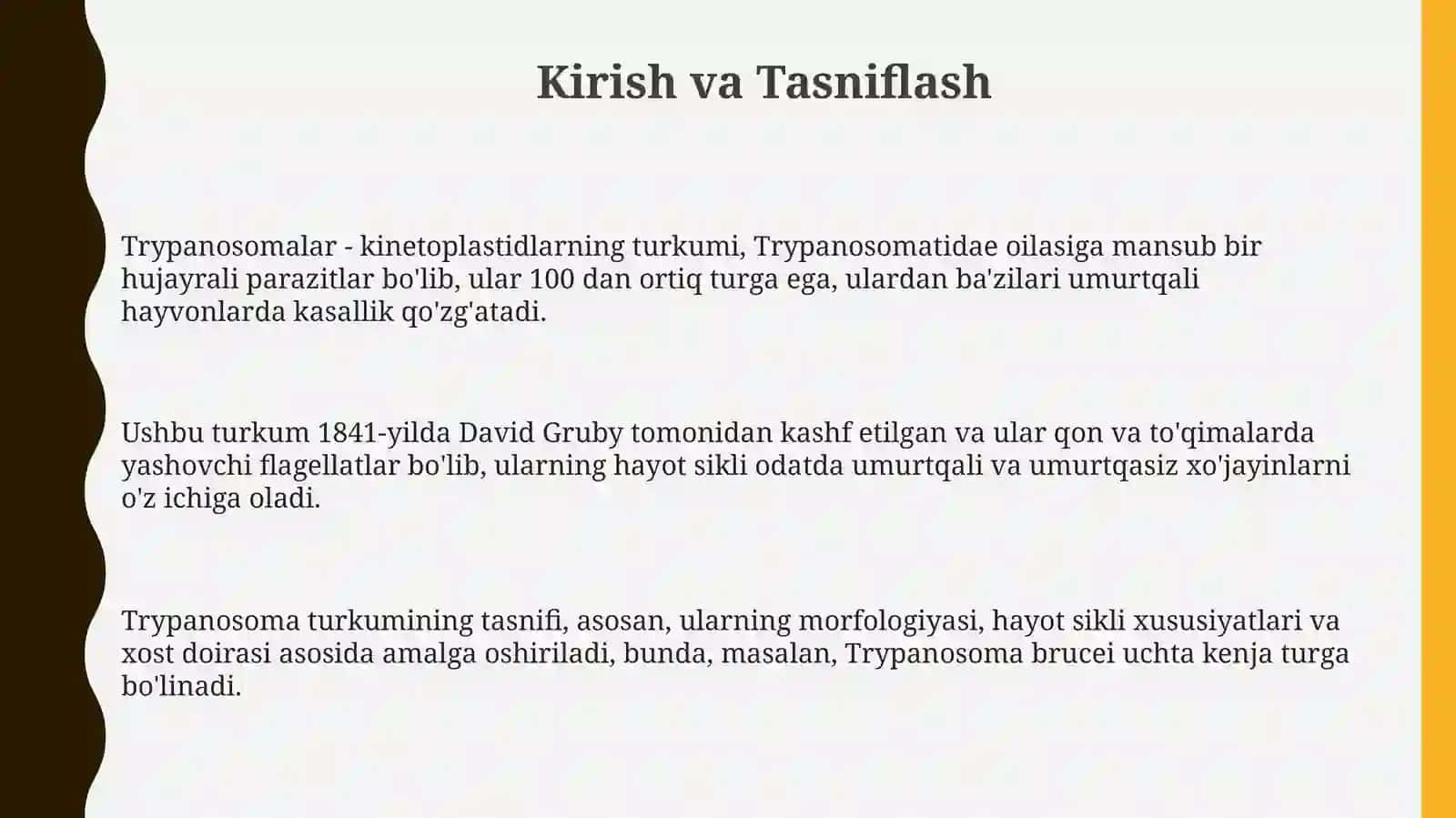 Tripanosomalaravlodi. (Tripanosomozkasalliginiqo’zg’ovchilari) 3
