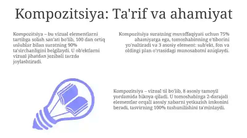 Kompozitsiya asoslari: Elementlar va printsiplar 3