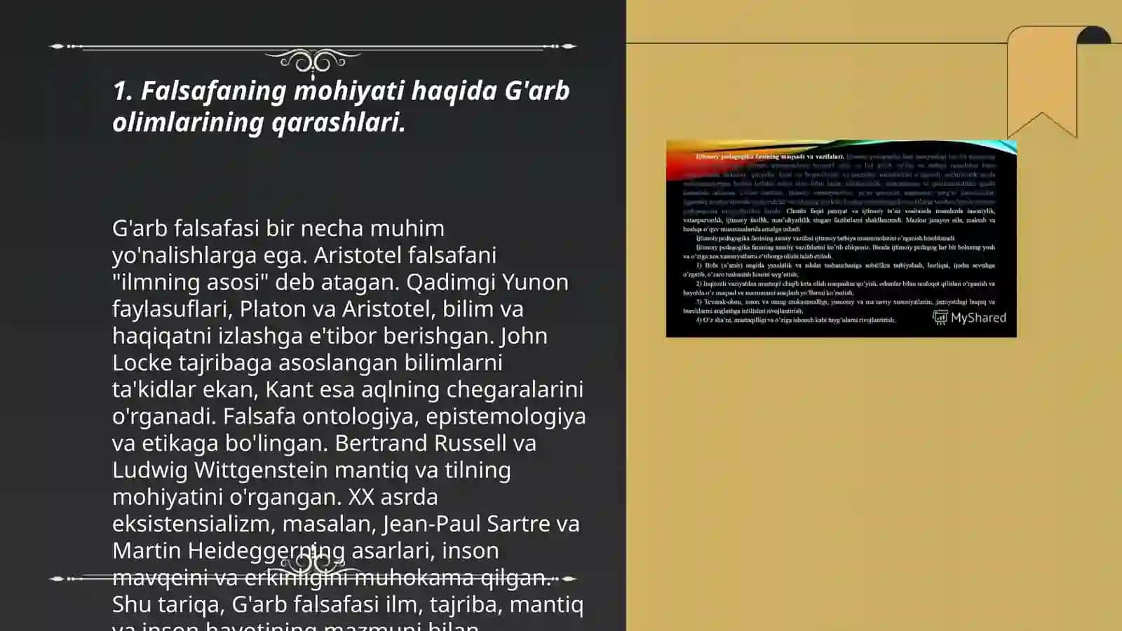 Falsafaning mohiyatiga oid gʻarb va sharq mamlakatlari olimlarining fikrlari 3