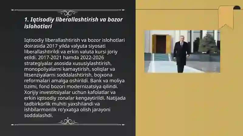 Iqtisodiy liberallashtirish va bozor islohotlari 3