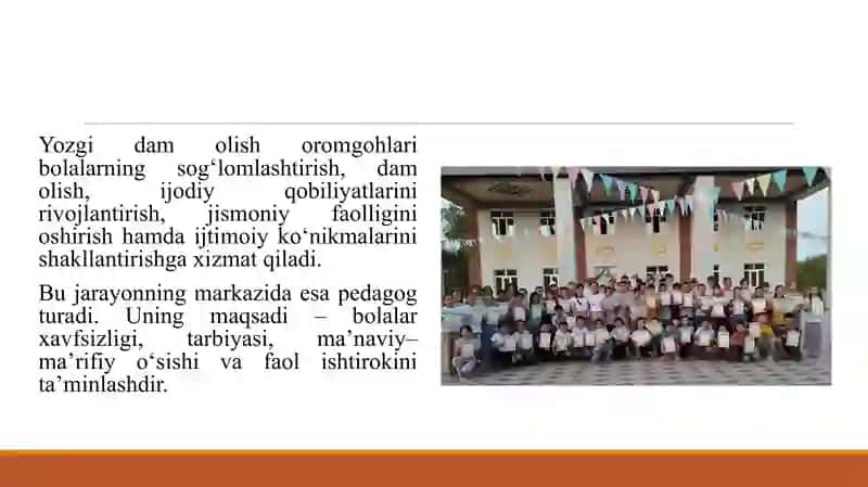 YOZGI DAM OLISH OROMGOHLARIDA PEDAGOGIK FAOLIYAT 3