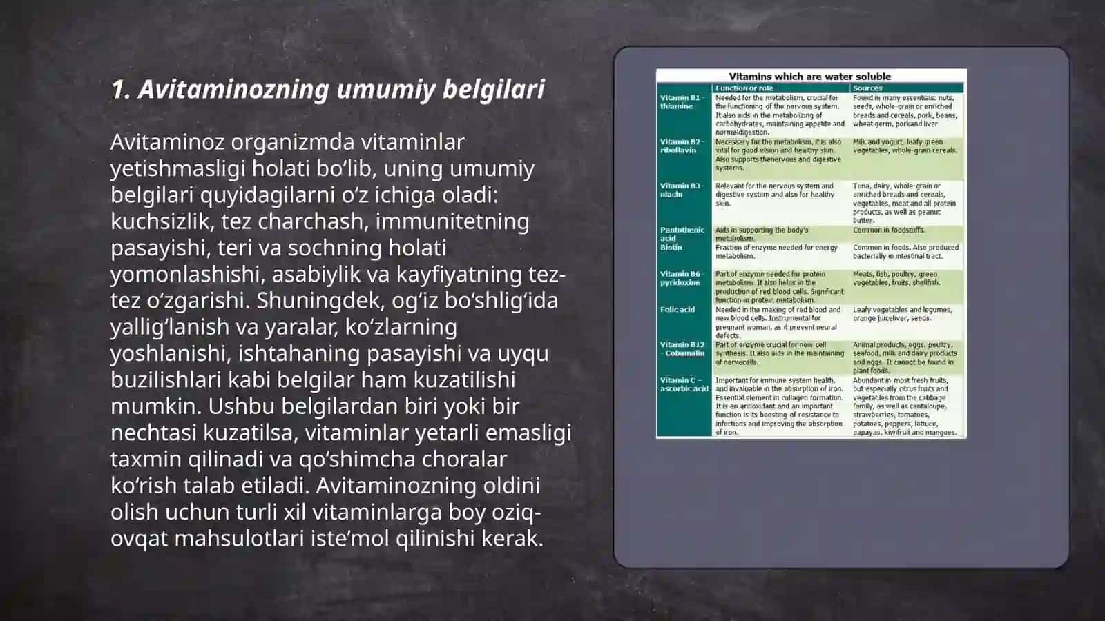 Vitaminlar yetishmovchiligida kelib chiqadigan kasalliklar 3