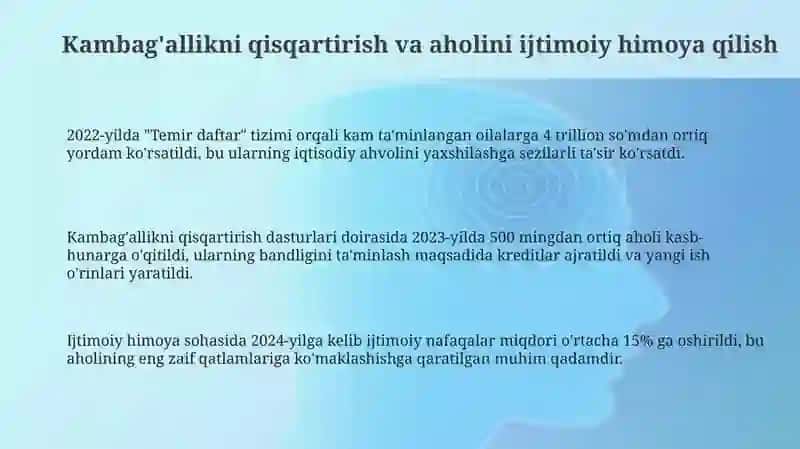O'zbekistonda ijtimoiy siyosatning ustuvor yo'nalishlari 3