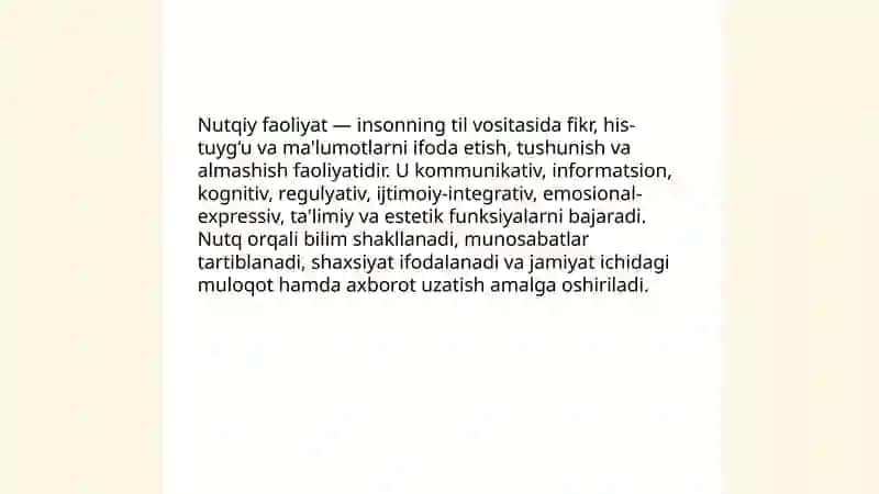 Nutqiy faoliyat, nutq shakllari va nutq uslublari 3