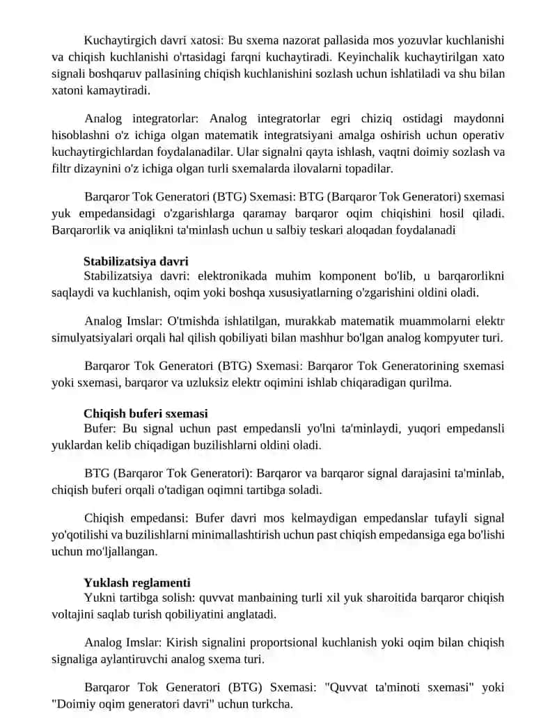 Barqaror Tok Generatori (Btg) Sxemasi 3