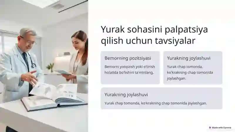 Yurak sohasini palpatsiyasi 3