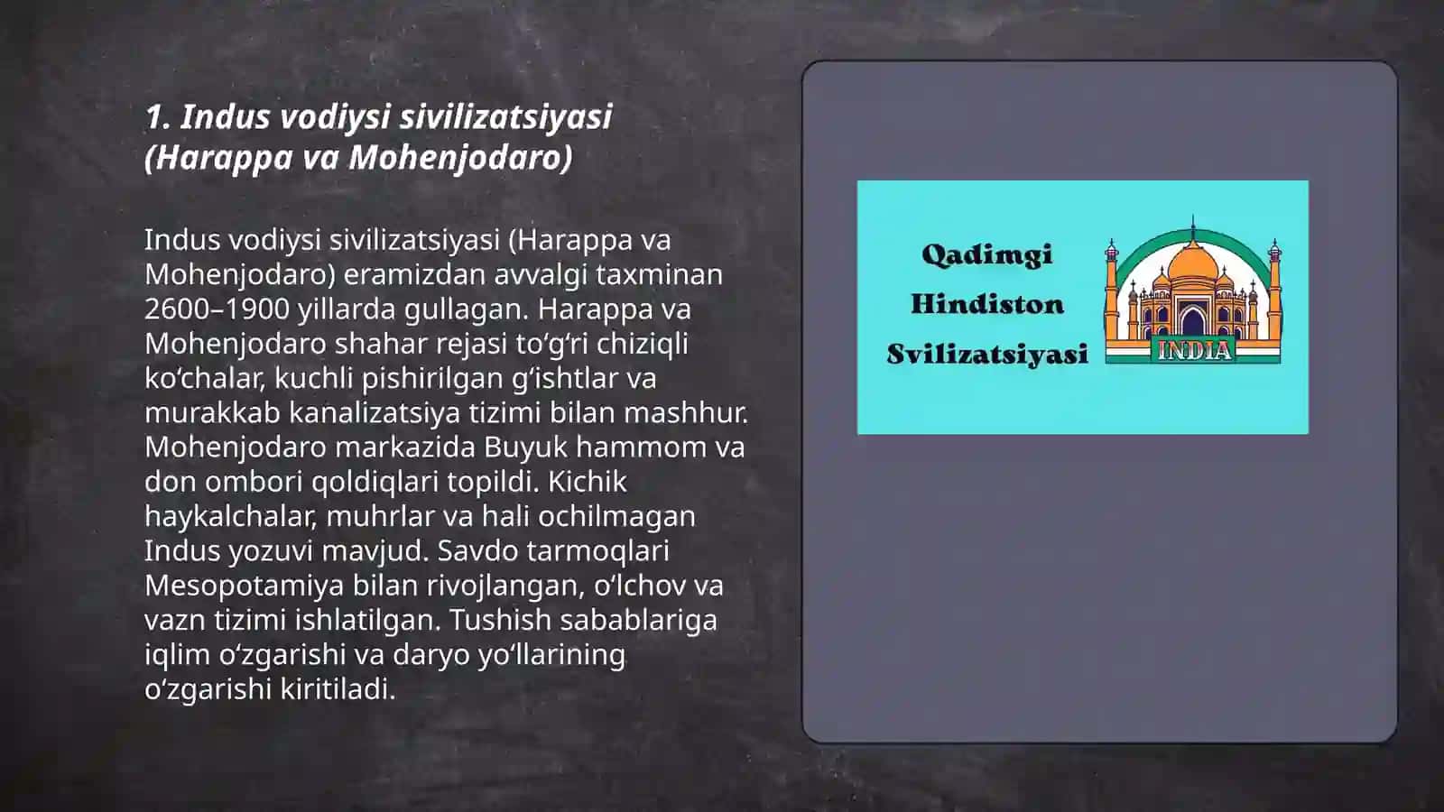 Indus vodiysi sivilizatsiyasi (Harappa va Mohenjodaro) 3