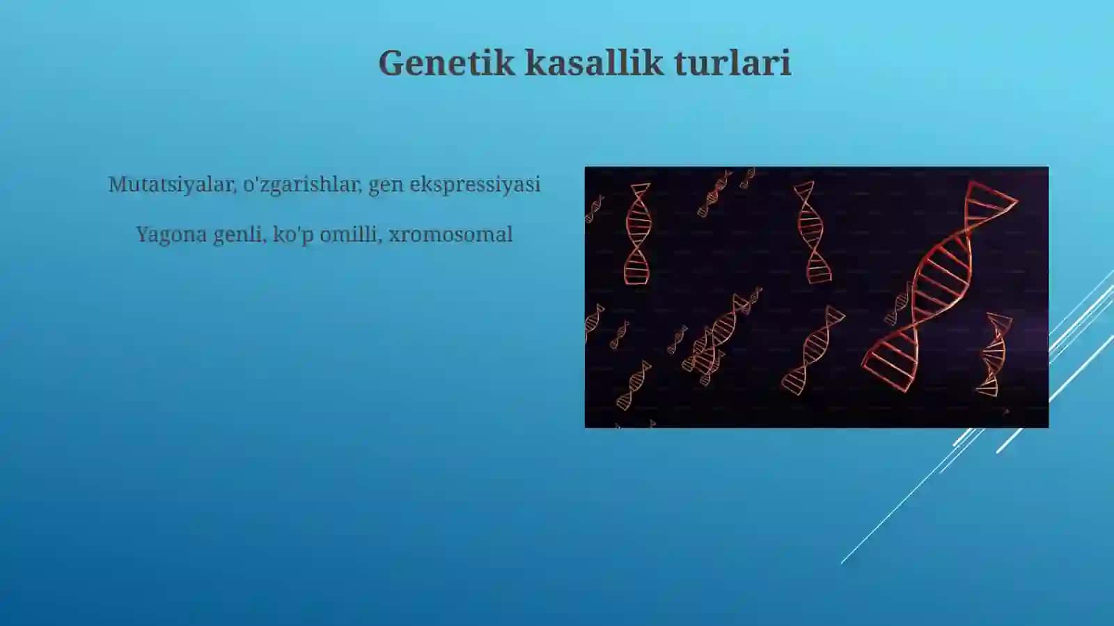 Gen va genom kasallik turlari.genetikani oʻrganish usullari 3