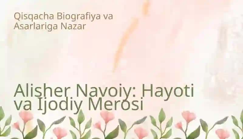 Alisher Navoiy 3