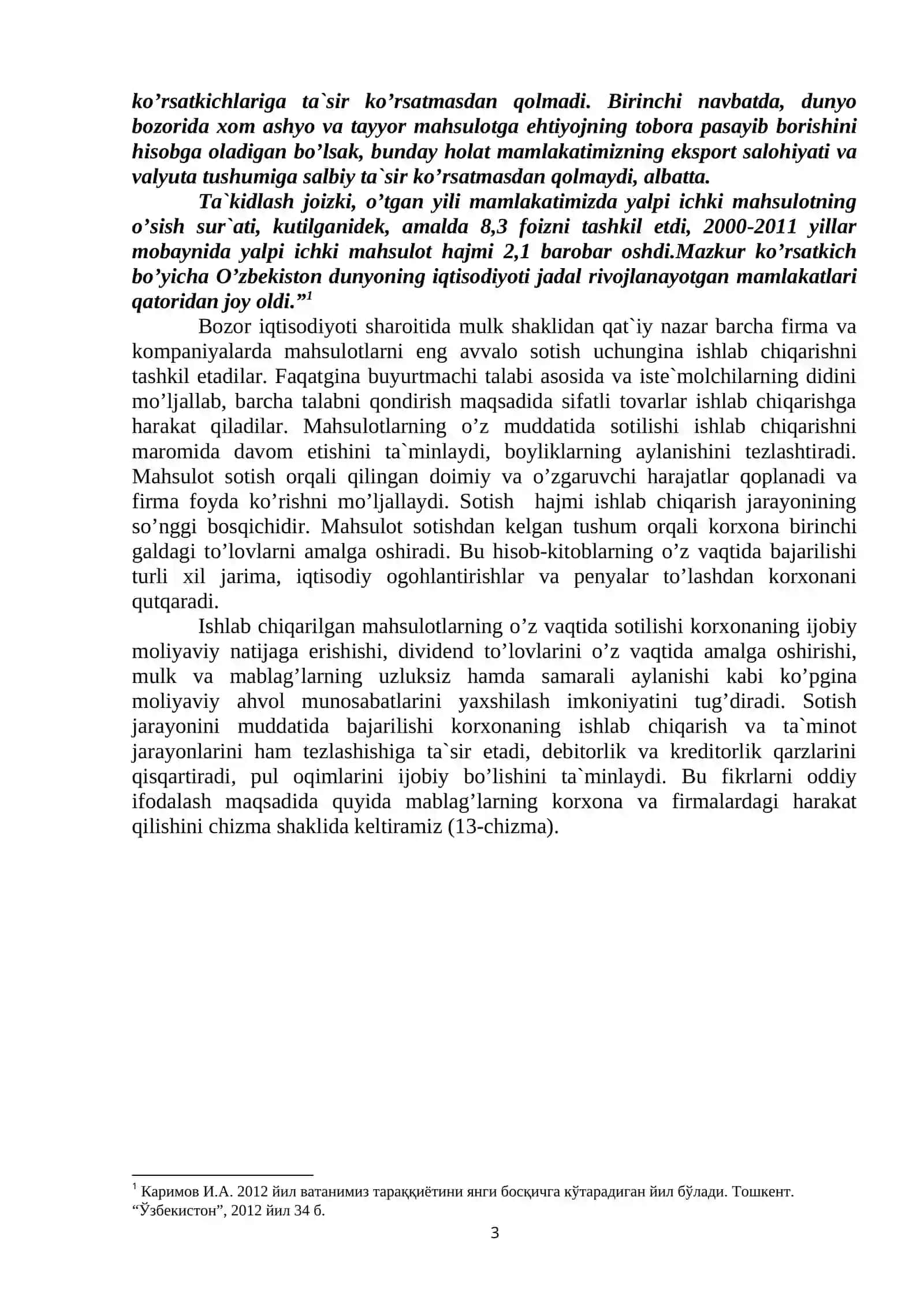 Xo’jalik sub`ektlarining mahsulоt (ish, xizmatlar) ishlab chiqarish hajmini tahlili 3