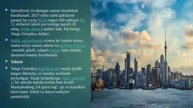 Yangi Zelandiya haqida ma’lumot 3