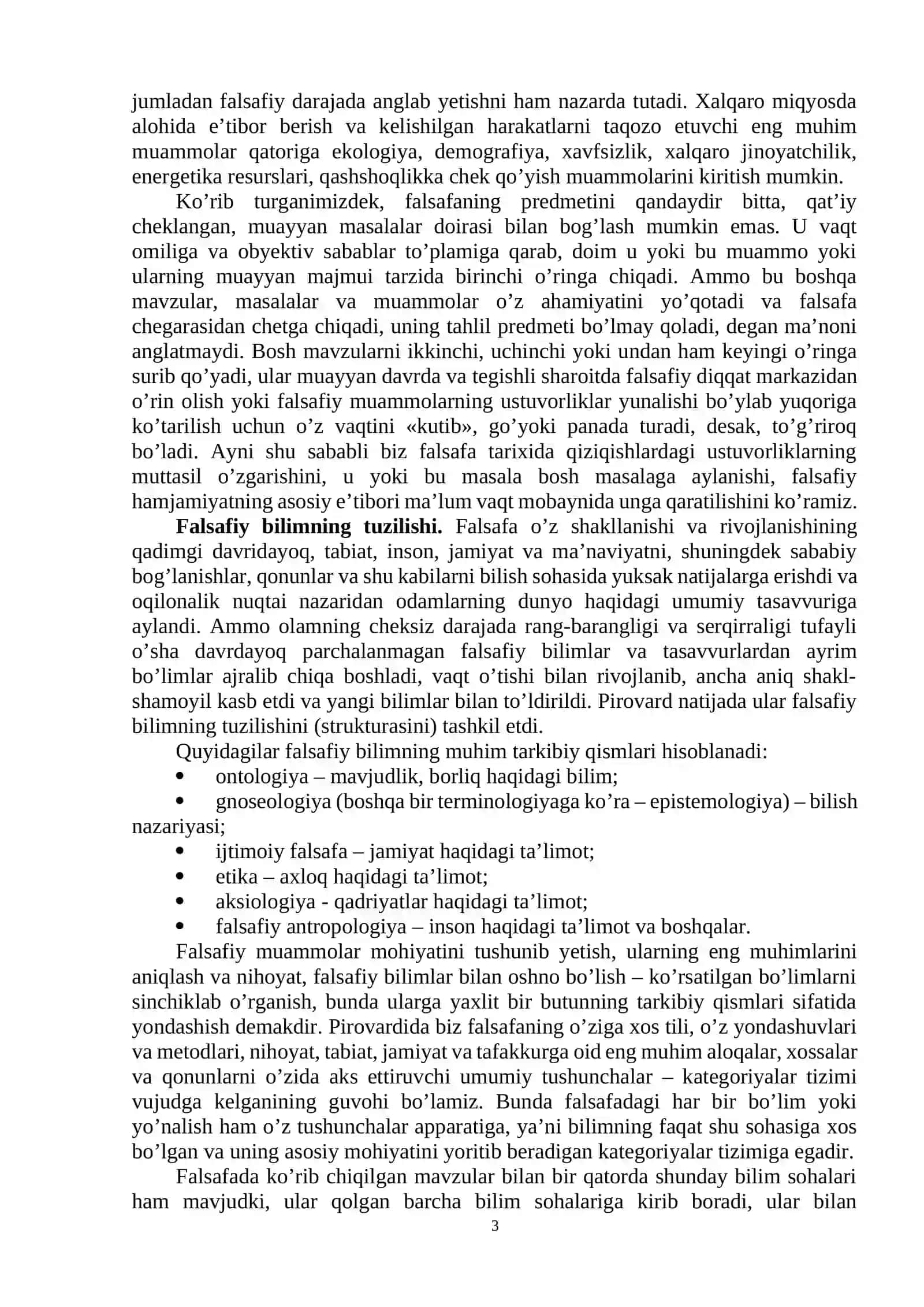1-mavzu. Falsafa uning predmeti, mazmuni va jamiyatdagi roli 3