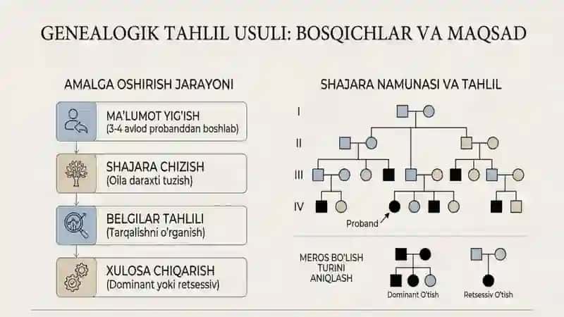 Odam genetikasini oʻrganish usullari genealogik populyatsion statistik va egizaklar usuli 3