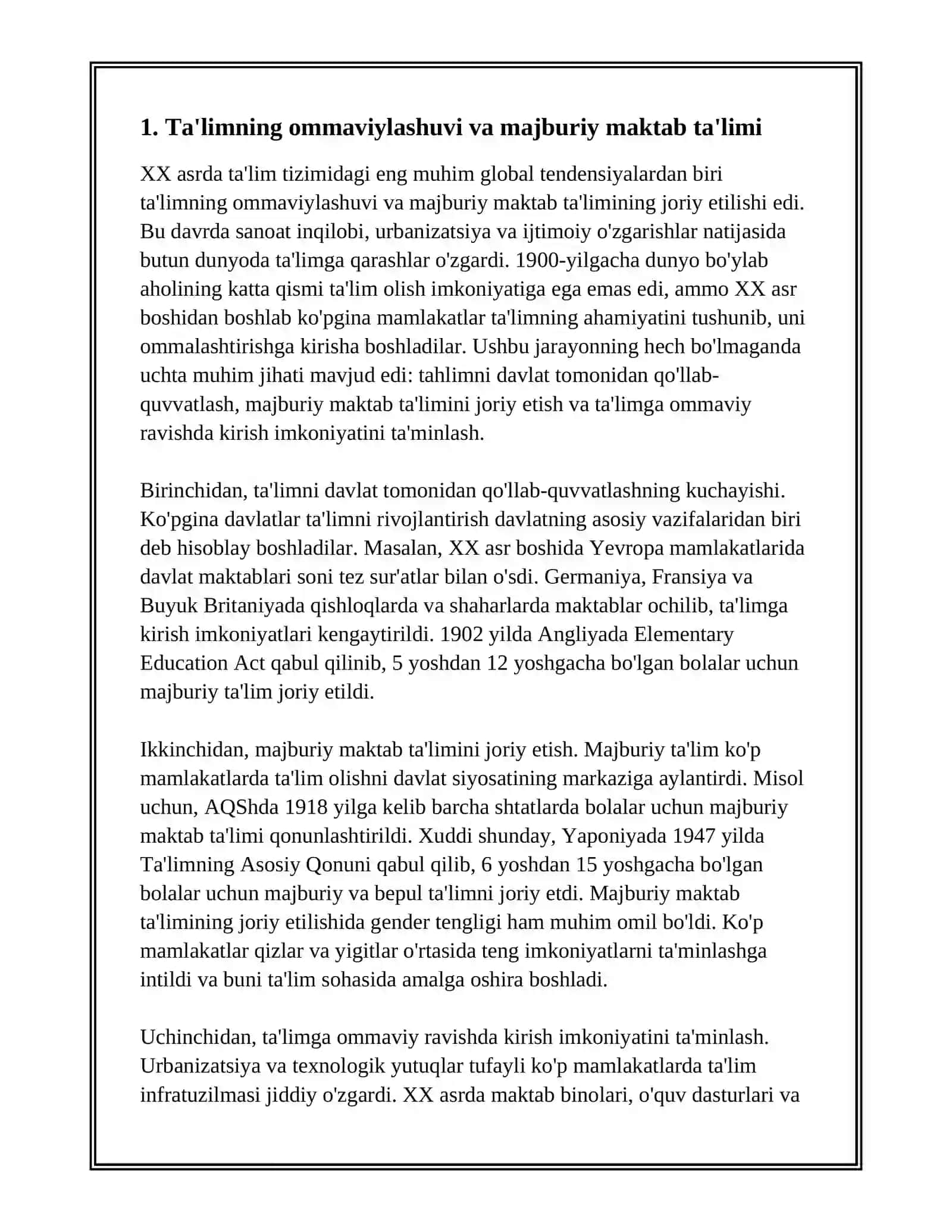 XX-ASR JAHON TA'LIM TIZIMIDAGI GLOBAL TENDENSIYALAR 3