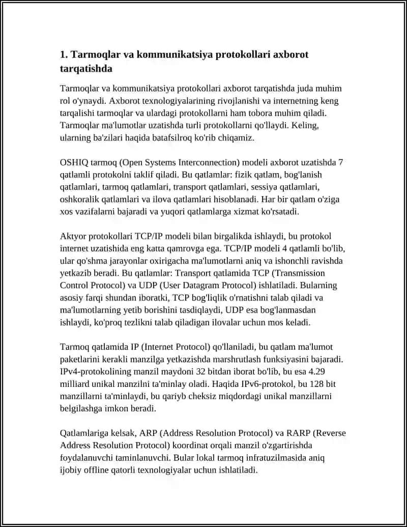 Axborotni tarqatish jarayonida texnik va dasturlash vositalari 3