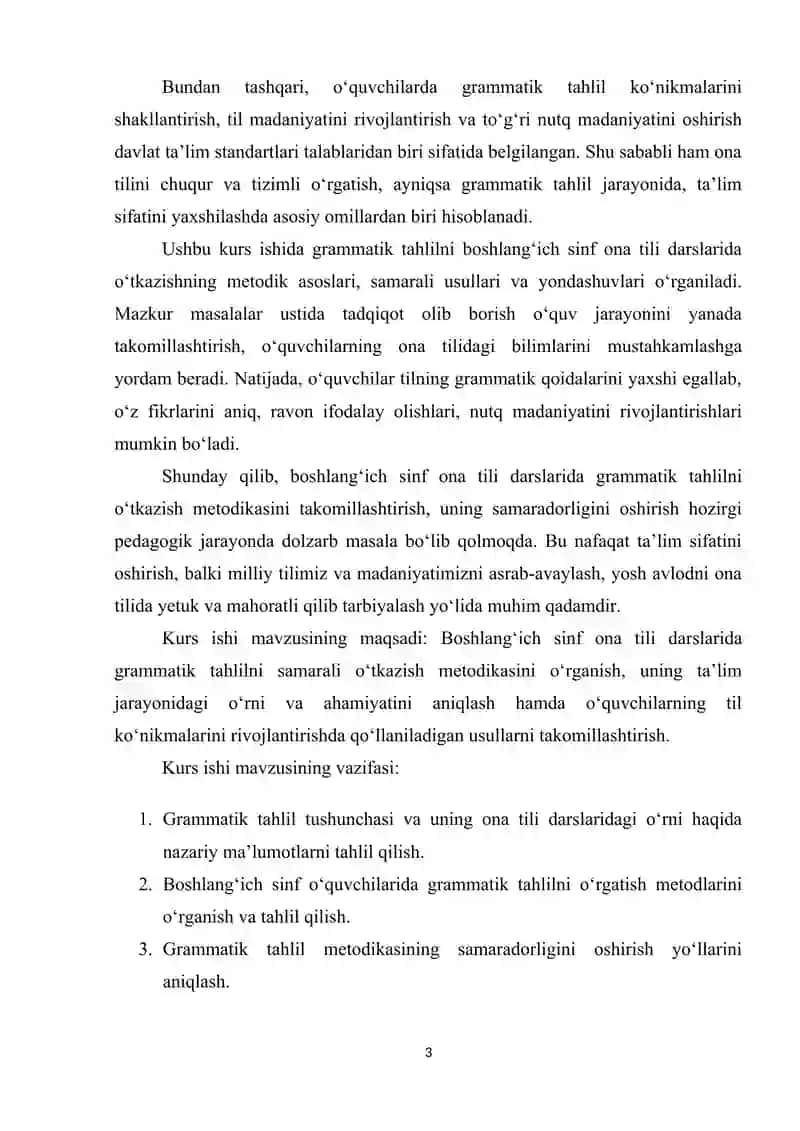 BOSHLANG‘ICH SINF O‘QUVCHILARIGA MUSTAQIL SO‘Z TURKUMLARINI O‘RGATISH ASOSLARI 3