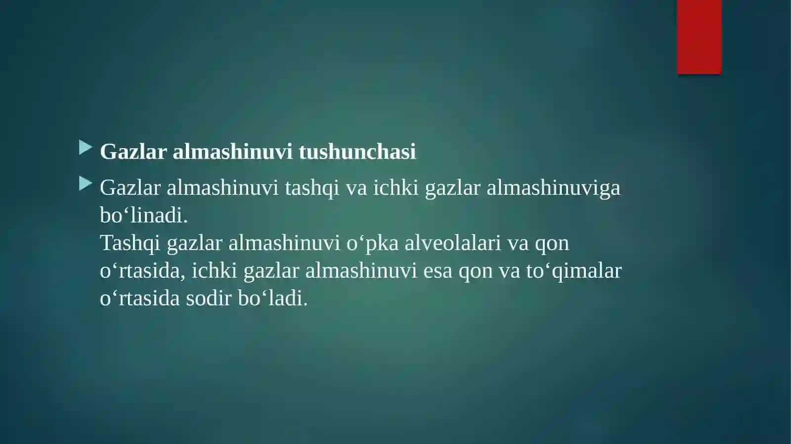 Gazlar almashinuvi vabòglanishi 3