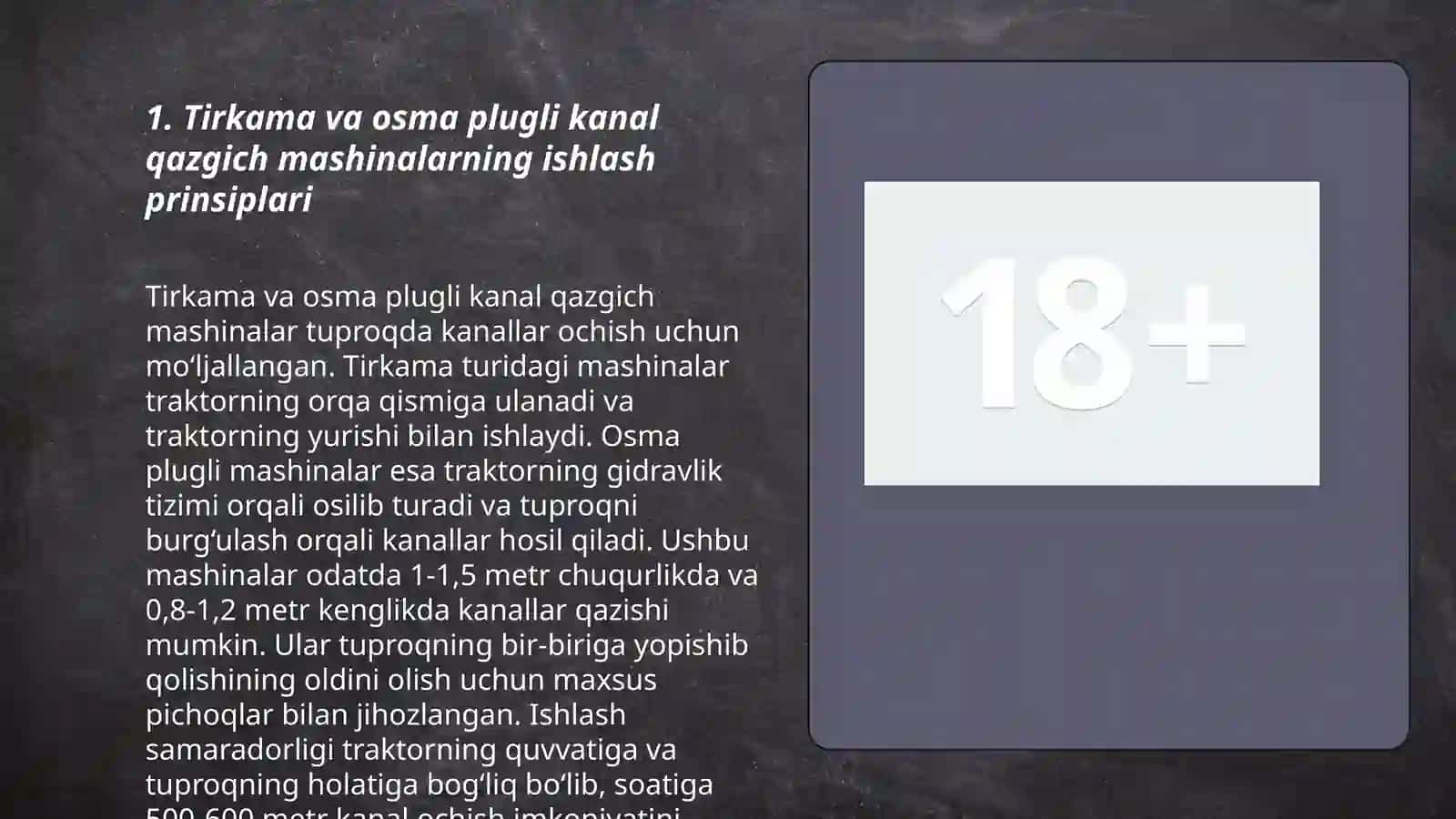 Tirkama va osma plugli kanal qazgich mashinalar yutuq va kamchiliklari 3