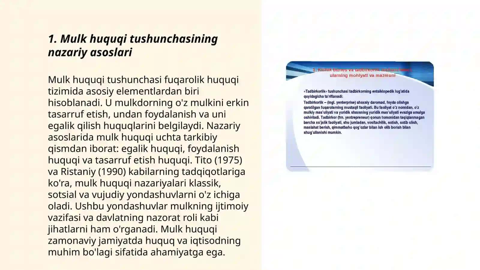 Mulk huquqi tushunchasi 3