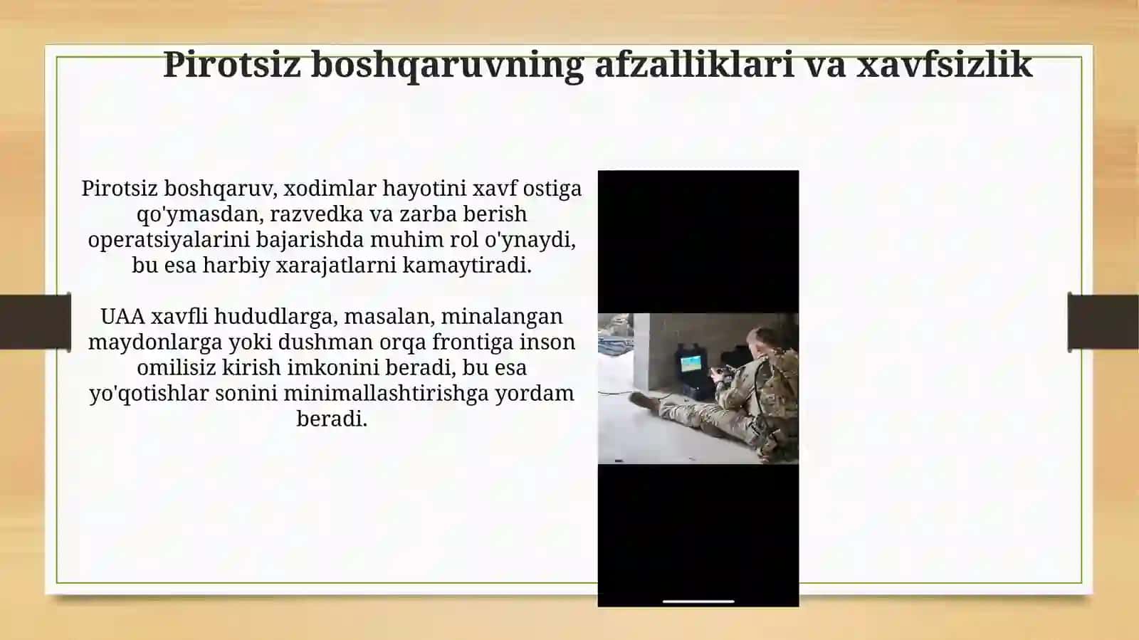 UAA ning jangovar sharoitdagi asosiy afzalliklari 3