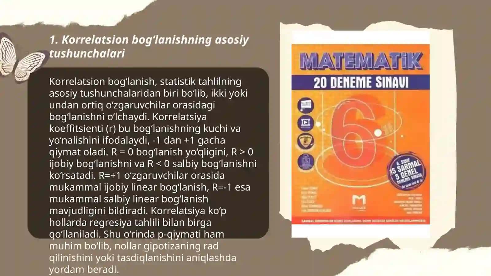 Tibbiy-biologik masalalarni yechishda matematik statistika elementlaridan foydalanishkorrelatsion bog‘lanishlar va regressiya tenglamasi 3
