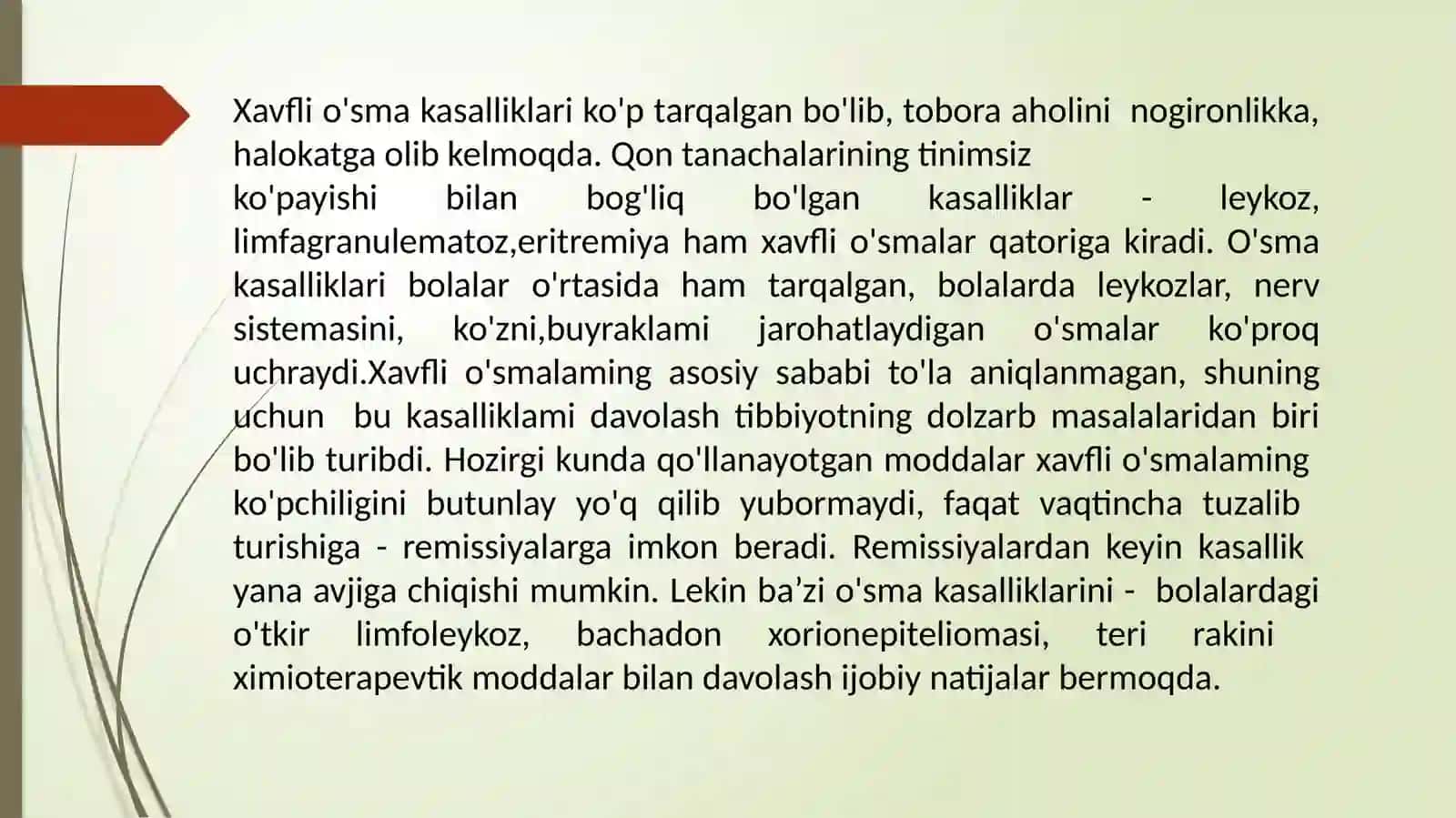 Xavfli o‘smalarni davolashda ishlatiladigan zamonaviy preparatlar 3