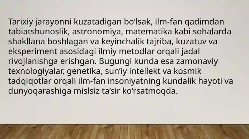 Dunyoning ilmiy manzarasi va evolyutsiyasi 3