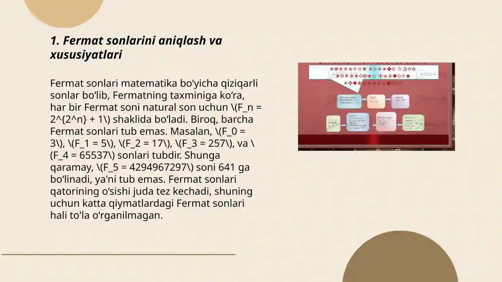 Fermat sonlari va ularning xususiyatlari 3