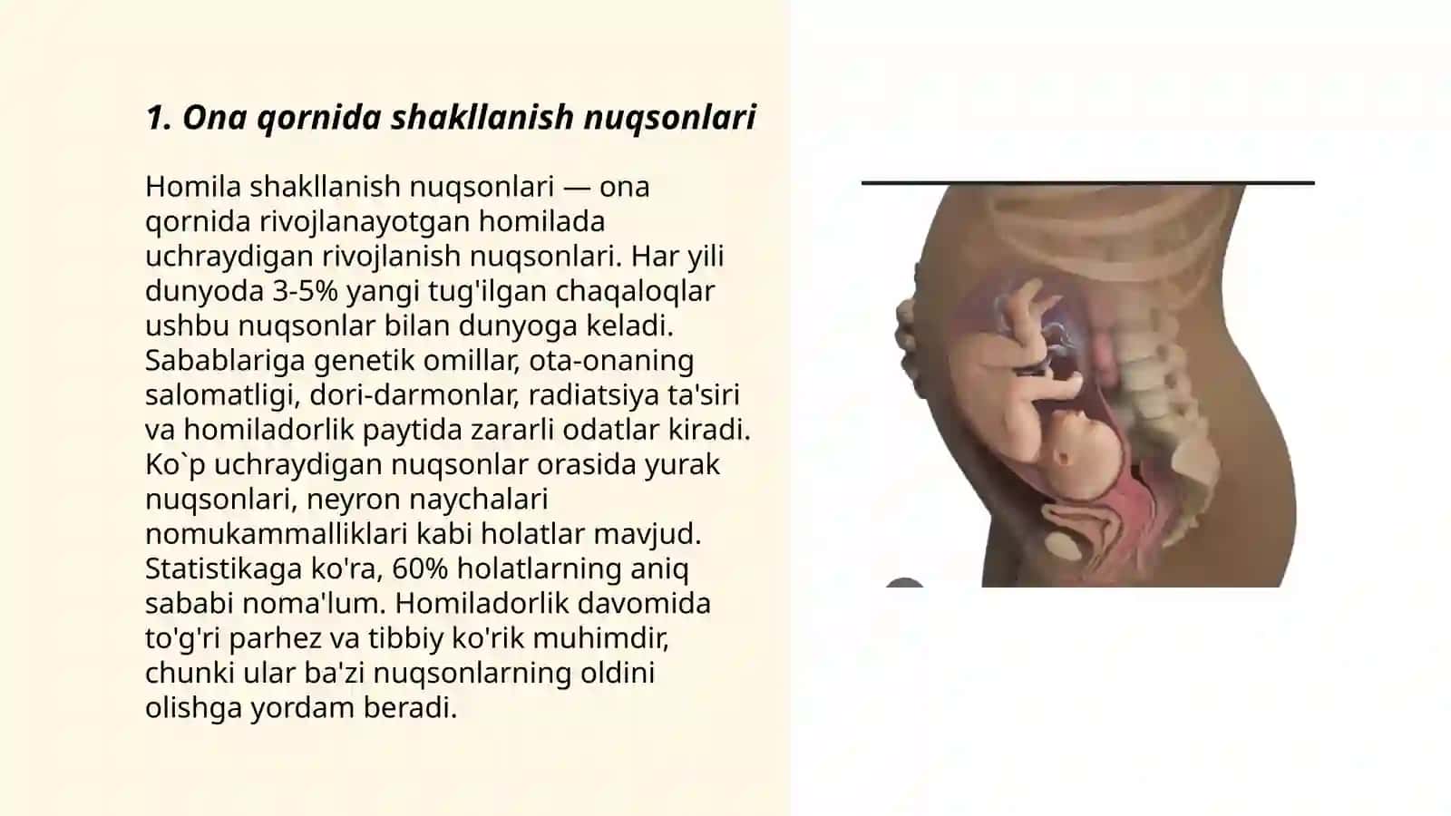 Ona qornida rivojlanish patologiyasi 3