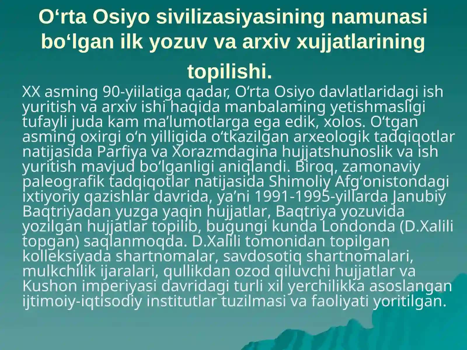 O‘ZBEKISTONDAGI ENG QADIMGI ARXIV MUASSASALARI 3