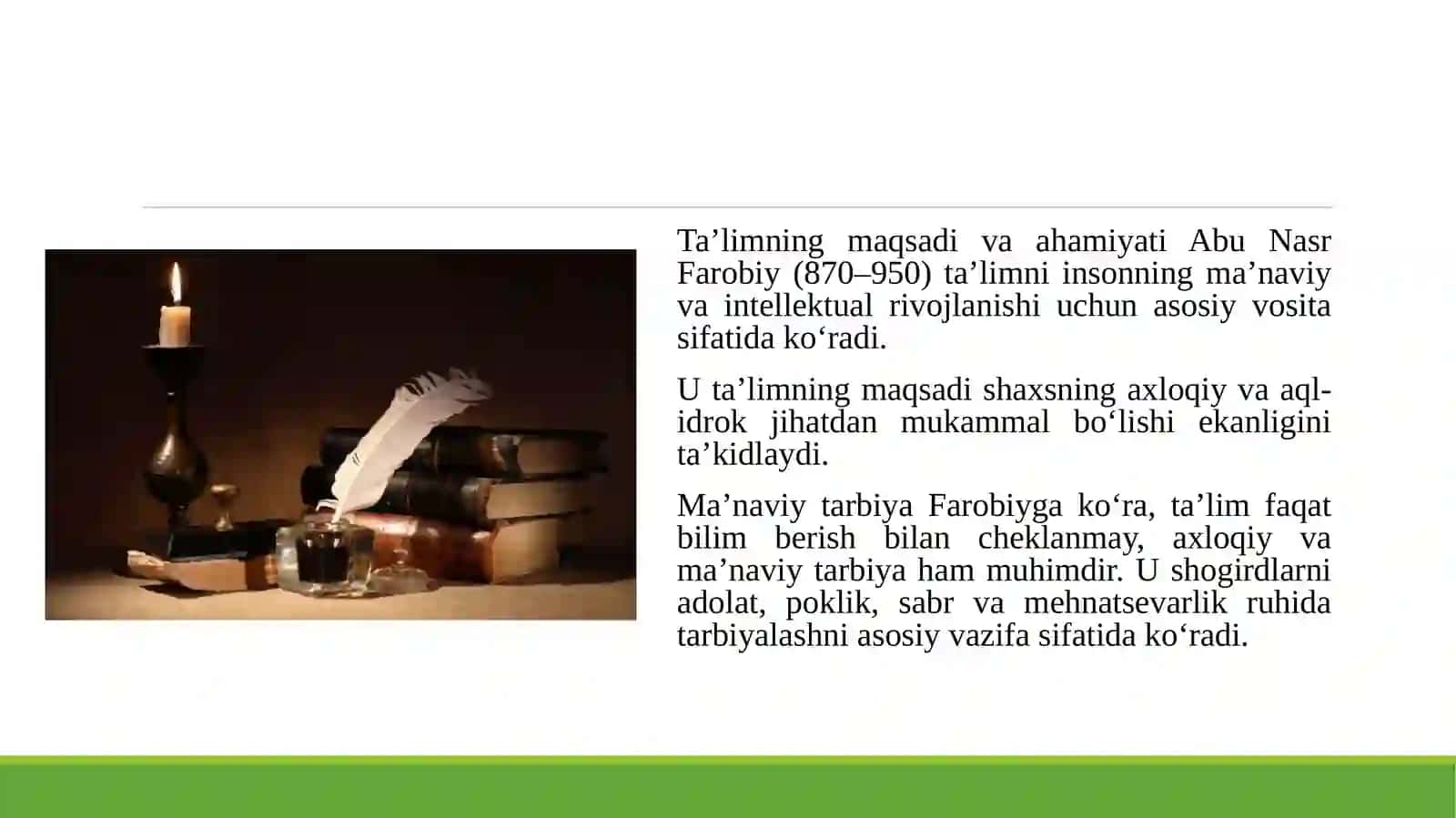 Abu Nosir Farobiyning pedagogik g’oyalari.Abu Ali ibn sino ta’lim-tarbiya haqida 3